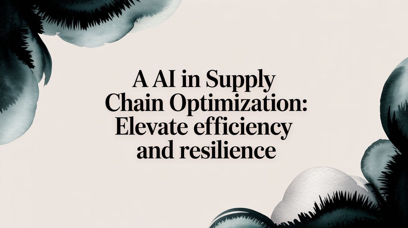 A ai in supply chain optimization: Elevate Efficiency and Resilience
